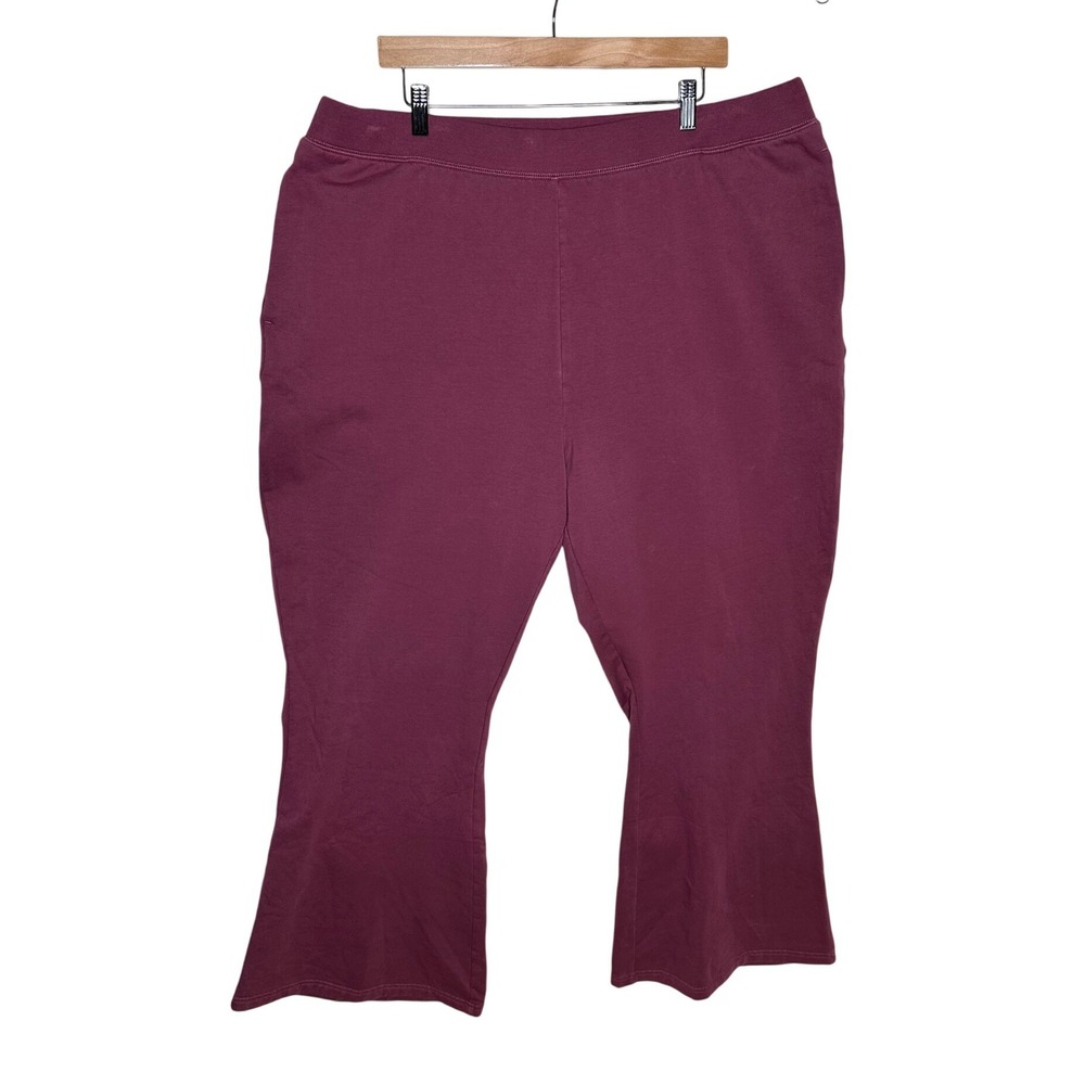 NWT Old Navy Women's Flare Pull On Pants size XXL Burgundy Red